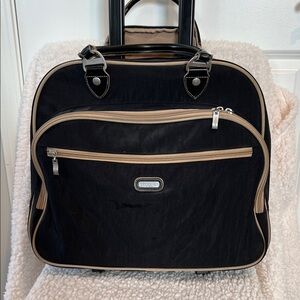 Baggallini 2 Wheel Rolling Tote Carry Luggage.  14” tall, 16” tall, 9” wide